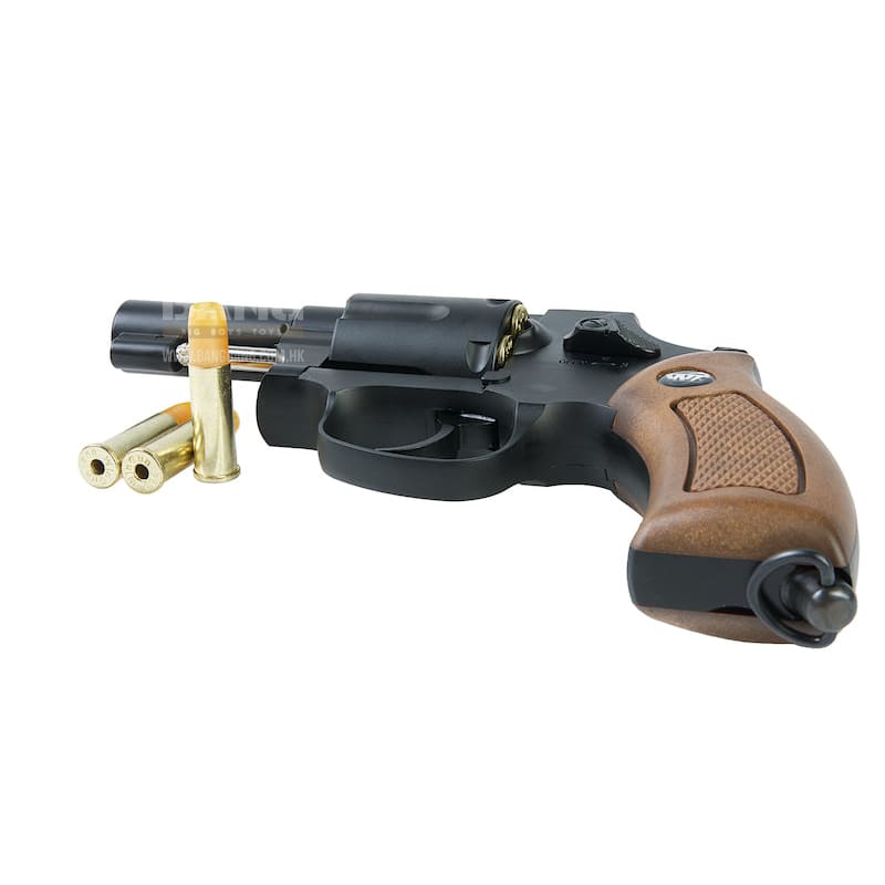 Gun Heaven (WinGun) 731 Sheriff M36 2.5 inch Co2 Revolver - Black (Brown Grip) - Bang Bang Airsoft