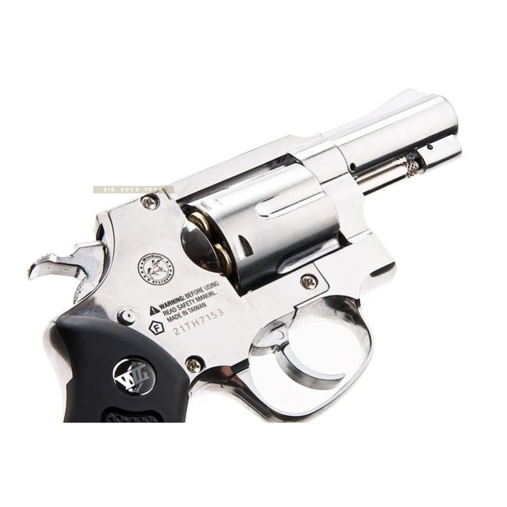 Gun Heaven (WinGun) 731 Sheriff M36 2.5 inch Co2 Revolver (Black Grip) - Silver - Bang Bang Airsoft