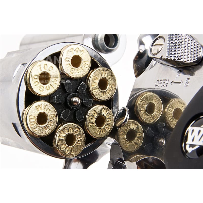 Gun Heaven (WinGun) 731 Sheriff M36 2.5 inch Co2 Revolver (Black Grip) - Silver - Bang Bang Airsoft