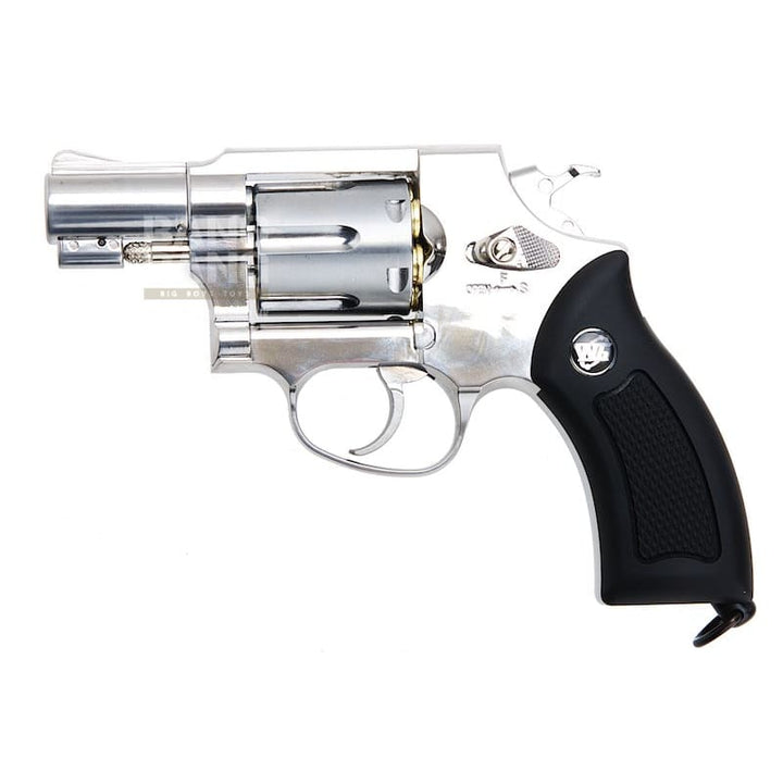 Gun Heaven (WinGun) 733 2inch 6mm Co2 Revolver (Black Grip) - Silver - Bang Bang Airsoft