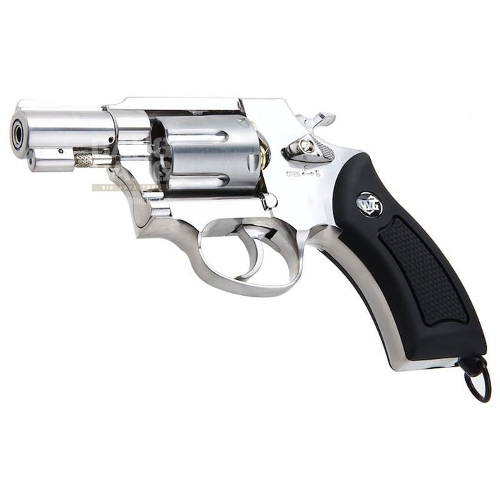 Gun Heaven (WinGun) 733 2inch 6mm Co2 Revolver (Black Grip) - Silver - Bang Bang Airsoft
