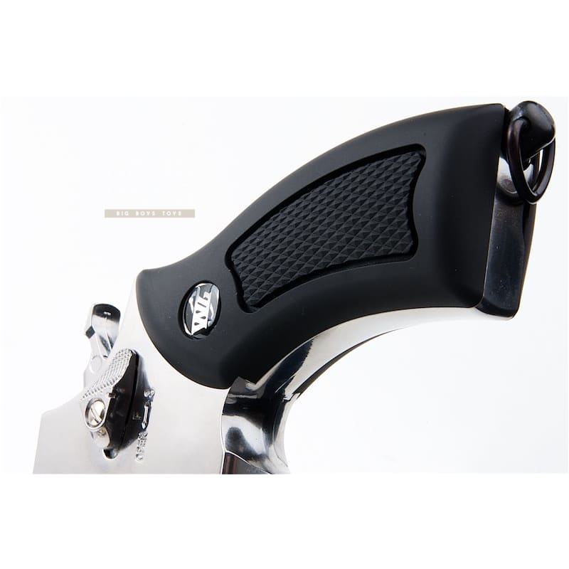 Gun Heaven (WinGun) 733 2inch 6mm Co2 Revolver (Black Grip) - Silver - Bang Bang Airsoft