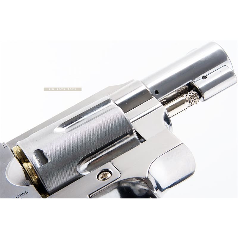 Gun Heaven (WinGun) 733 2inch 6mm Co2 Revolver (Black Grip) - Silver - Bang Bang Airsoft
