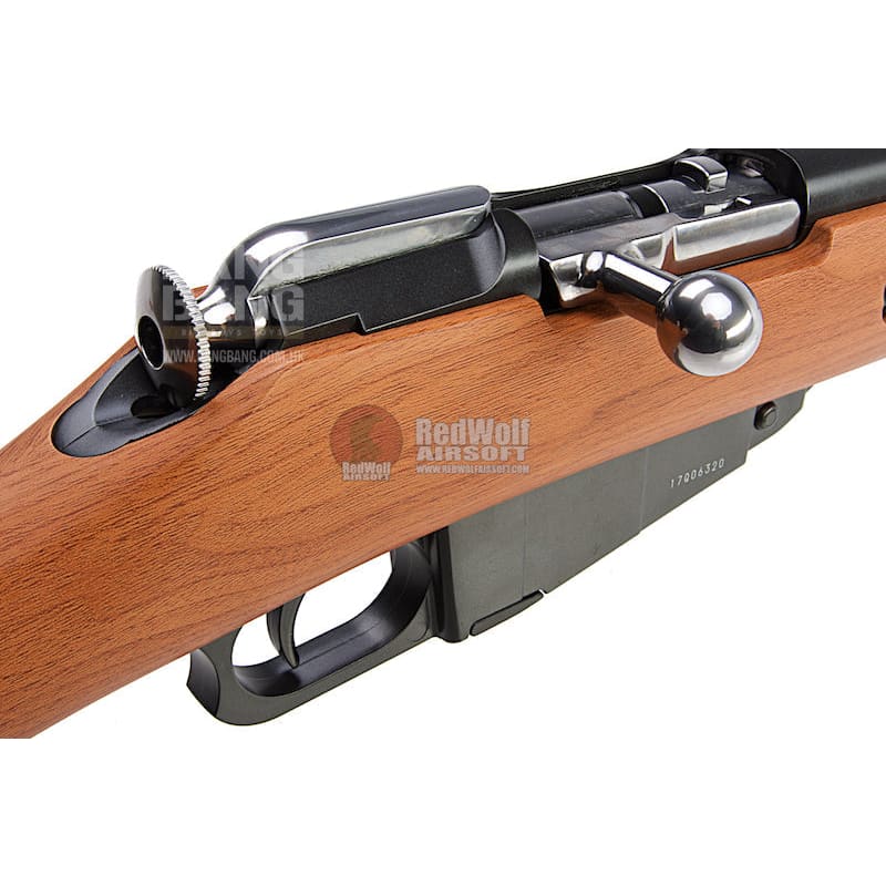 Gun Heaven (WinGun) Mosin - Nagant Co2 Bolt Action Rifle w/ Realistic Imitation Wood Furniture - Bang Bang Airsoft