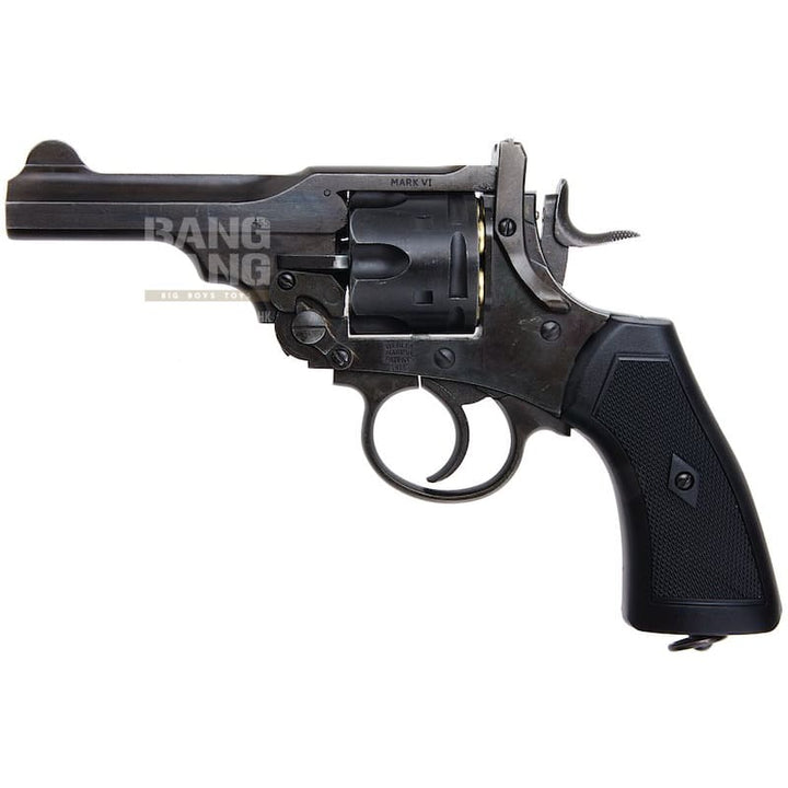 Gun Heaven (WinGun) Webley MK VI .455 4 inch Co2 Airsoft Revolver - Police Model (Aged Finish) - Bang Bang Airsoft