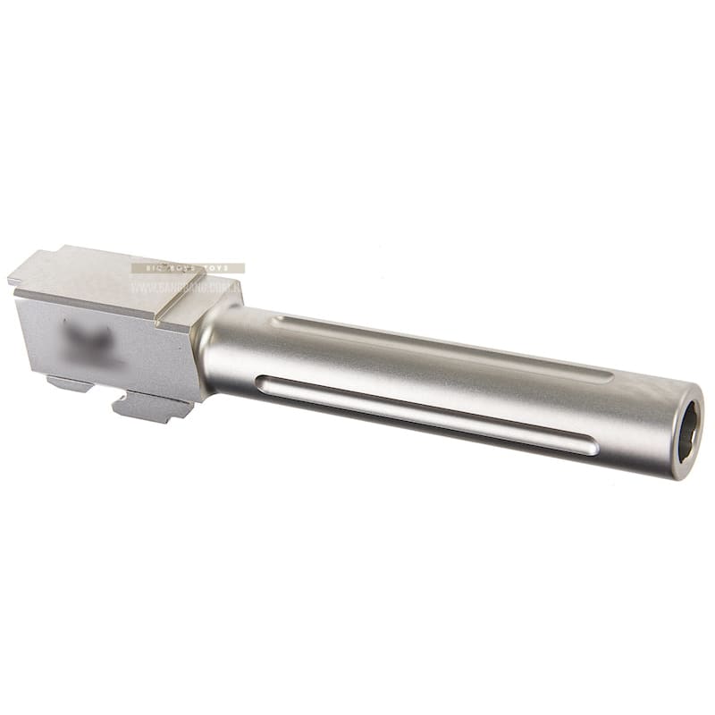 Guns Modify CNC SF Stainless Steel Fluted Barrel for Tokyo Marui G17 GBB - Silver *** - Bang Bang Airsoft
