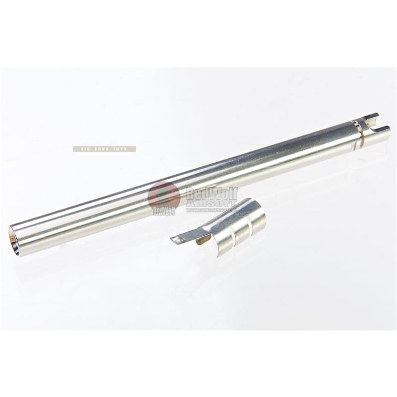 Guns Modify KM G17 Stainless Steel Threaded Barrel with Inner Barrel for Tokyo Marui Model 17 (Rainbow Titanium Nitride) - Tokyo Marui M&P9L Inner Barrel Length - Bang Bang Airsoft