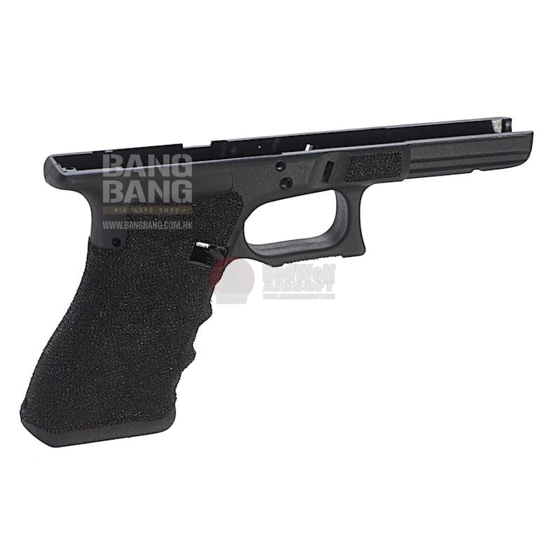 Guns Modify Polymer Gen 3 RTF Frame for Tokyo Marui Model 17 w/ ZE Style Stippling CNC Cut - Black - Bang Bang Airsoft
