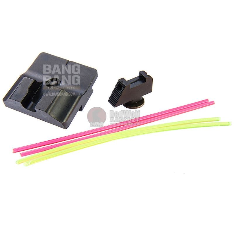 Guns Modify W Style Steel CNC Fiber Optic Sight Set for Umarex (VFC) Glock GBB Series - Bang Bang Airsoft