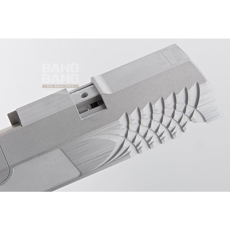 Gunsmith Bros Aluminum TWO TWO Open 6 inch for Tokyo Mauri Hi - Capa 5.1 GBB Pistol - Silver - Bang Bang Airsoft