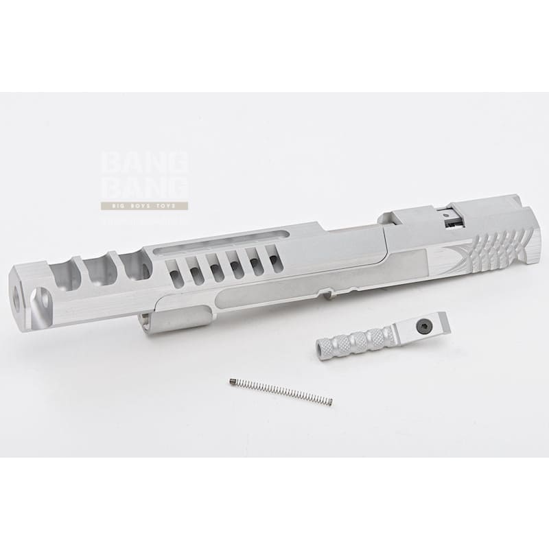 Gunsmith Bros Aluminum TWO TWO Open 6 inch for Tokyo Mauri Hi - Capa 5.1 GBB Pistol - Silver - Bang Bang Airsoft