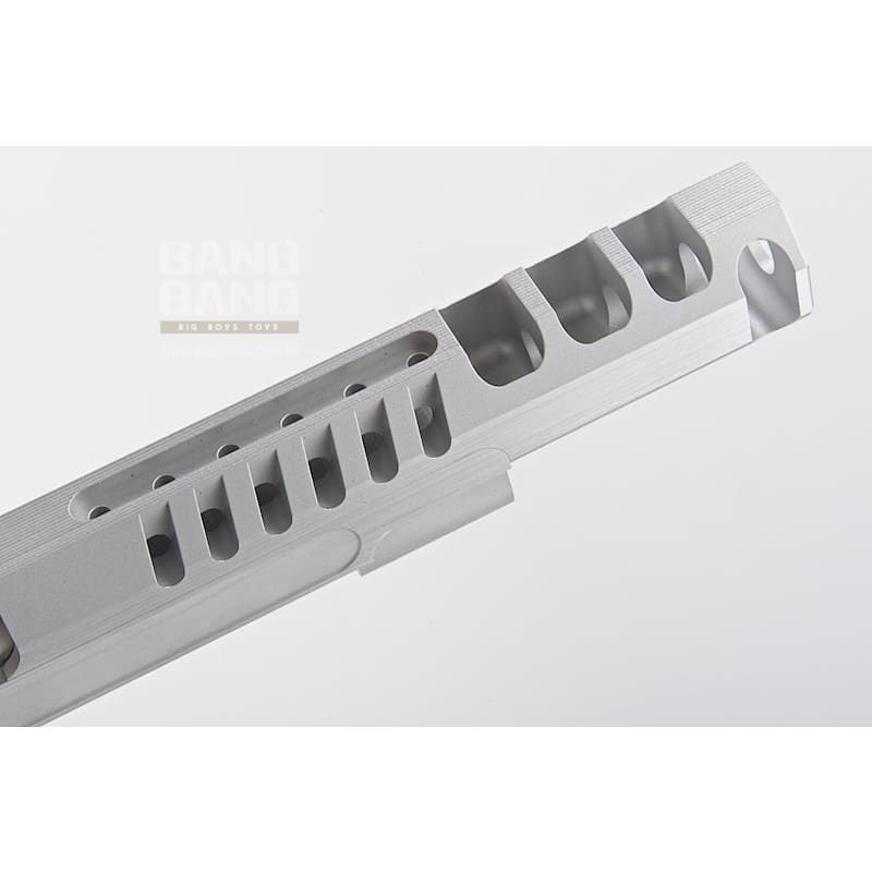 Gunsmith Bros Aluminum TWO TWO Open 6 inch for Tokyo Mauri Hi - Capa 5.1 GBB Pistol - Silver - Bang Bang Airsoft