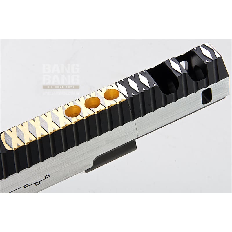Gunsmith Bros CNC Aluminum IMM Big Rhombus Open Slide Set for Tokyo Hi - Capa Series - 2 Tone - Bang Bang Airsoft