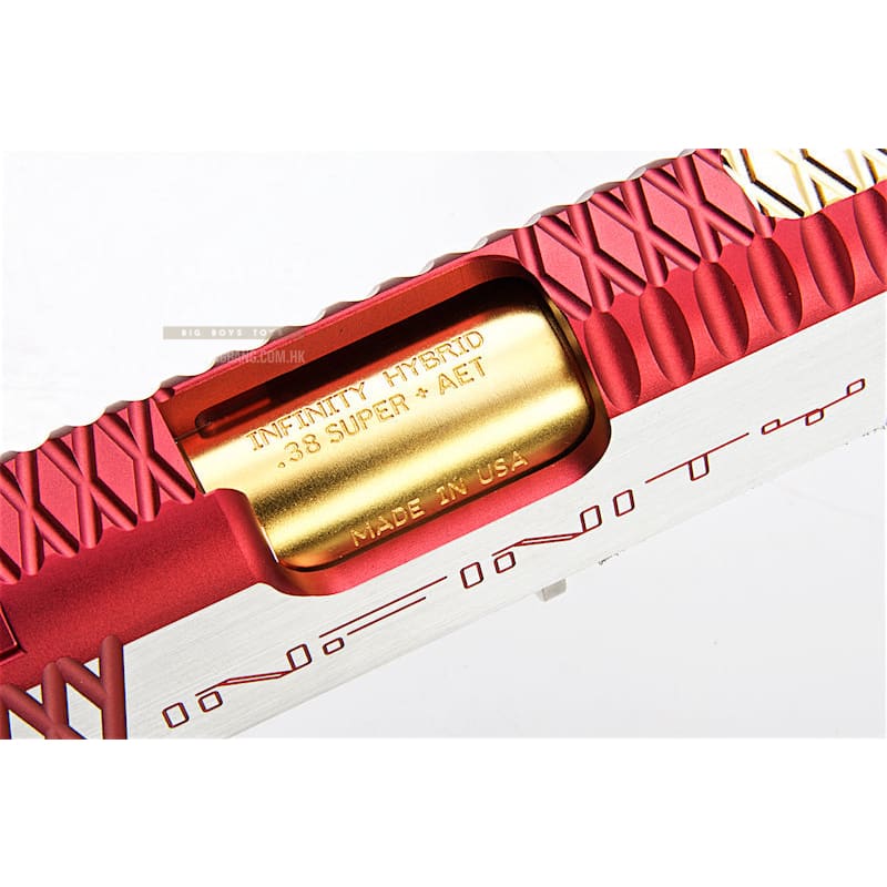 Gunsmith Bros CNC Aluminum IMM Curve Top Rhombus Open Slide Set for Tokyo Hi - Capa Series - 2 Tone Red - Bang Bang Airsoft