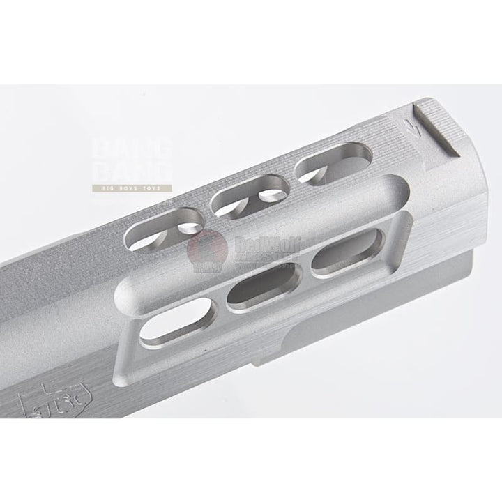 Gunsmith Bros CNC Aluminum STI DVC STD Single Slide for Tokyo Marui Hi - Capa GBB Series - Silver - Bang Bang Airsoft