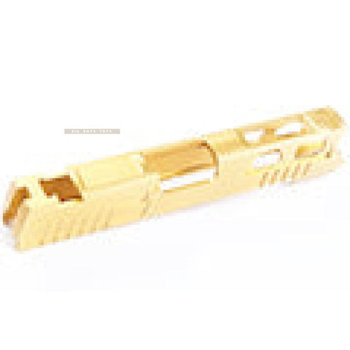 Gunsmith Bros CNC Aluminum Ultra Cut 4.3 Single Slide w/Sight(Tokyo Marui Hi - Capa 4.3 GBB Pistol)Gold - Bang Bang Airsoft
