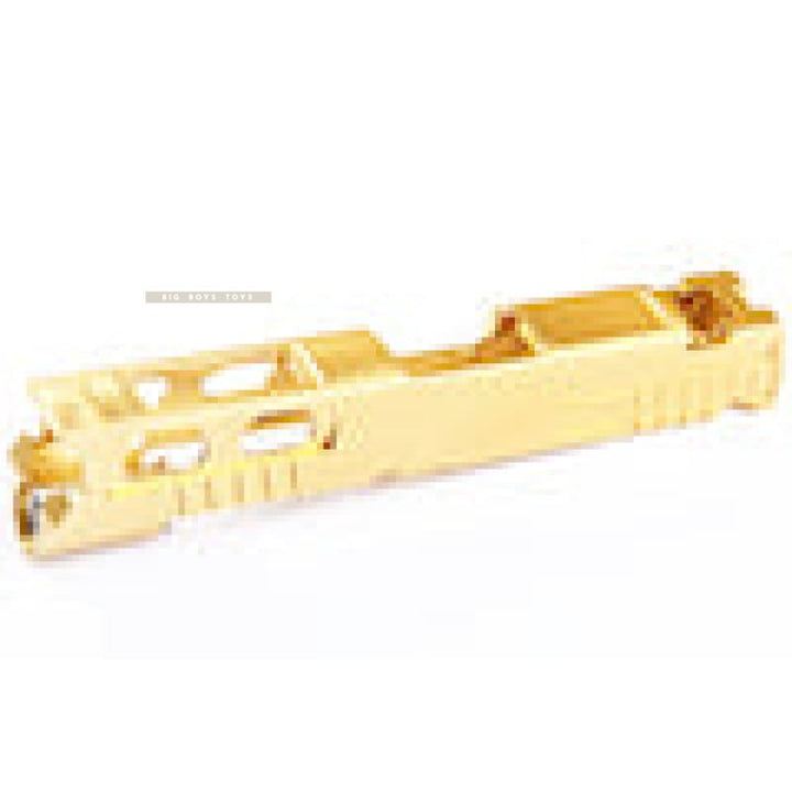 Gunsmith Bros CNC Aluminum Ultra Cut 4.3 Single Slide w/Sight(Tokyo Marui Hi - Capa 4.3 GBB Pistol)Gold - Bang Bang Airsoft