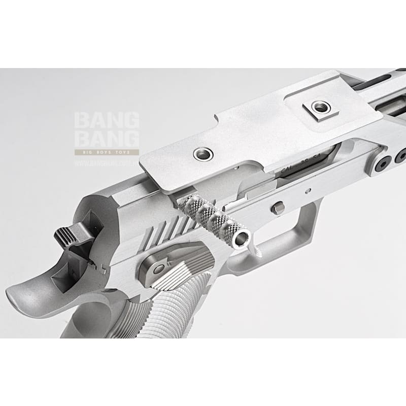 Gunsmith bros gb01 tf aluminum open gbb pistol - silver free
