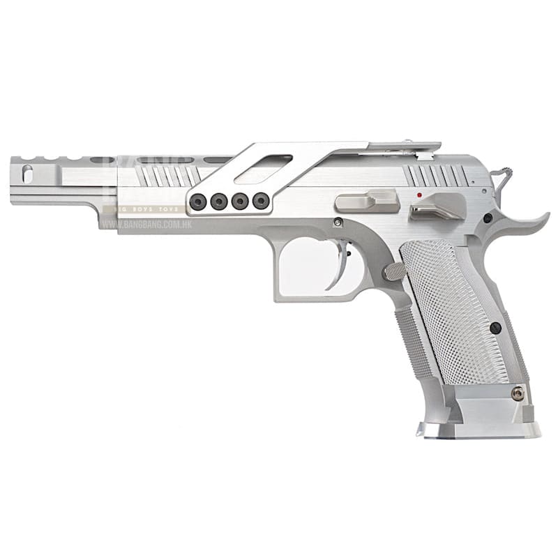Gunsmith Bros GB01 TF Aluminum Open GBB Pistol - Silver - Bang Bang Airsoft