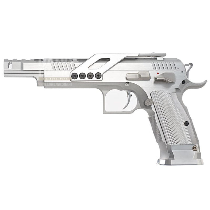 Gunsmith Bros GB01 TF Aluminum Open GBB Pistol - Silver - Bang Bang Airsoft