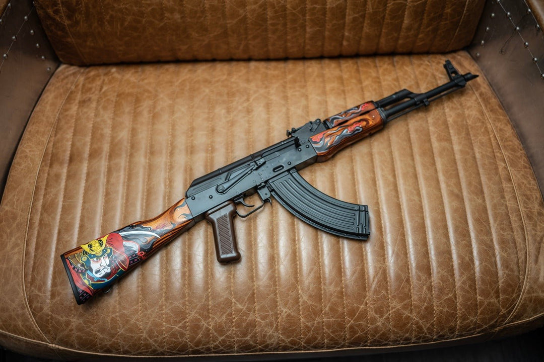 Hand - Painted Oda Nobunaga Limited Edition GHK AKM GBBR (by Eleven Studio) - Bang Bang Airsoft