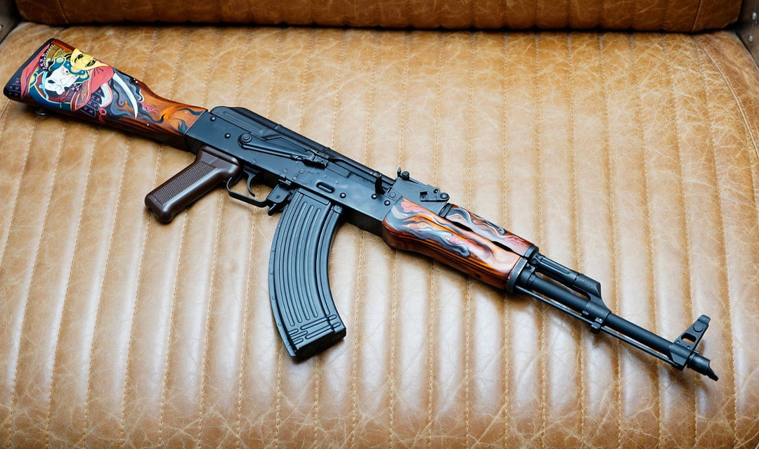 Hand - Painted Oda Nobunaga Limited Edition GHK AKM GBBR (by Eleven Studio) - Bang Bang Airsoft