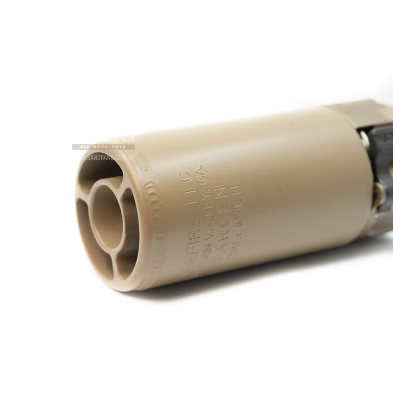 HAO's Warden Cerakoted Airsoft Blast Diffuser (only can use HAO/SF Flash Hider) - Tan - Bang Bang Airsoft