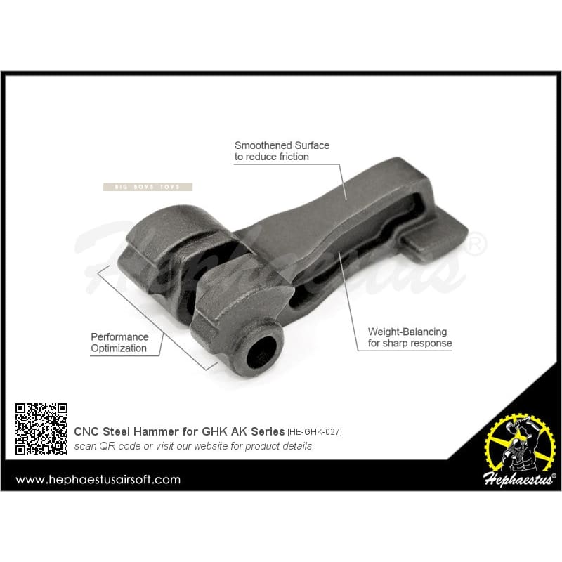 Hephaestus CNC Steel Hammer for GHK AK GBB Series - Bang Bang Airsoft