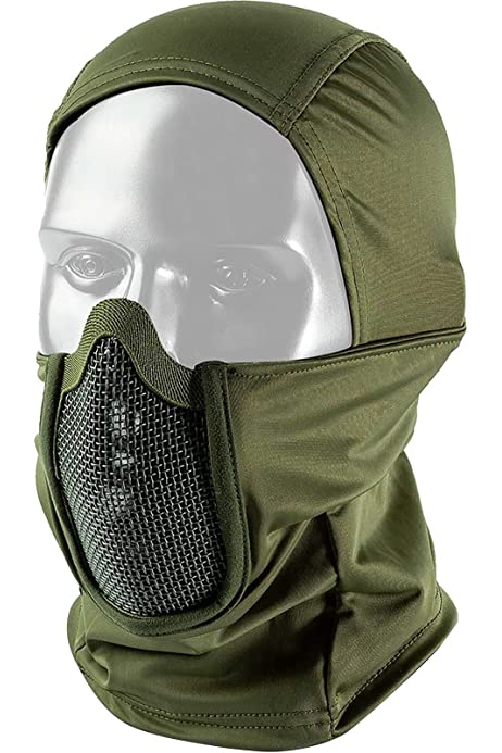 HKA Tactical Full Face Cover with Steel Mesh Balaclava Quick Dry - Bang Bang Airsoft