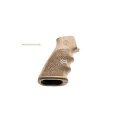 Hogue overmolded rubber grip with finger grooves for