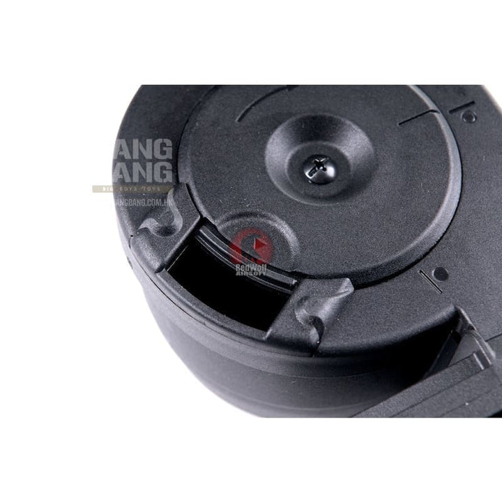 ICS Adaptive Drum Magazine w/ M4 Magazine Adapter - BK - Bang Bang Airsoft