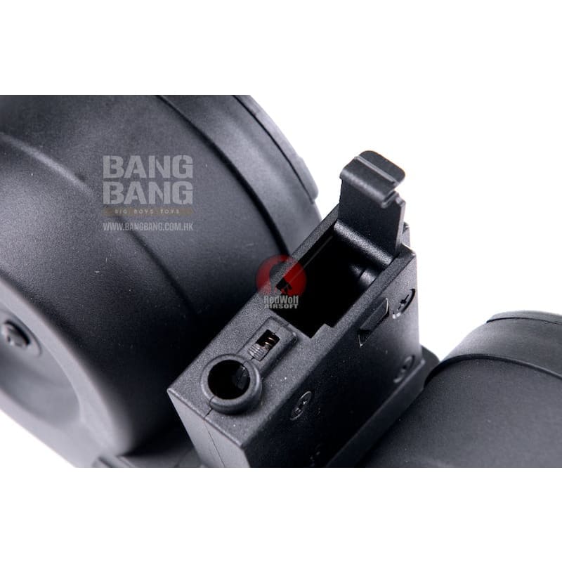 ICS Adaptive Drum Magazine w/ M4 Magazine Adapter - BK - Bang Bang Airsoft
