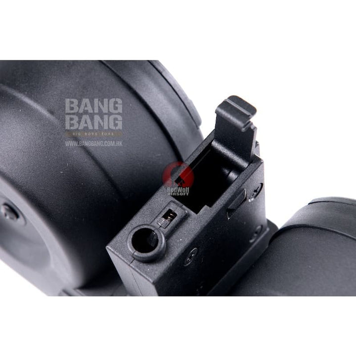 ICS Adaptive Drum Magazine w/ M4 Magazine Adapter - BK - Bang Bang Airsoft