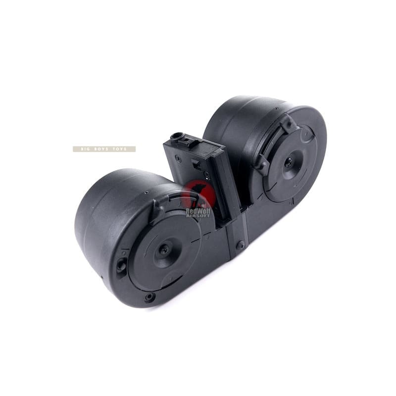 ICS Adaptive Drum Magazine w/ M4 Magazine Adapter - BK - Bang Bang Airsoft