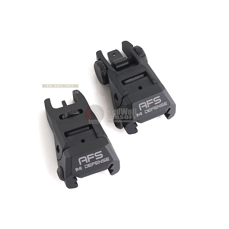 IMI Defense AFS Aluminum Flip Up Sight Set - BK - Bang Bang Airsoft