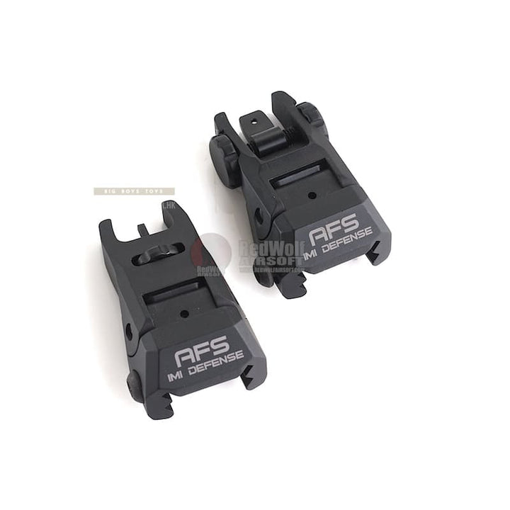 IMI Defense AFS Aluminum Flip Up Sight Set - BK - Bang Bang Airsoft