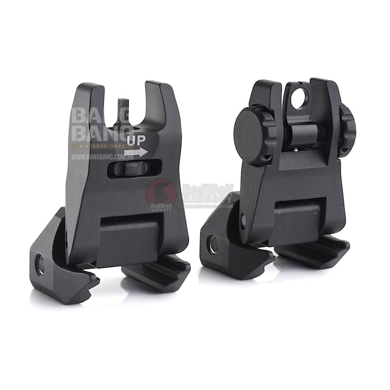 IMI Defense AFS Aluminum Flip Up Sight Set - BK - Bang Bang Airsoft