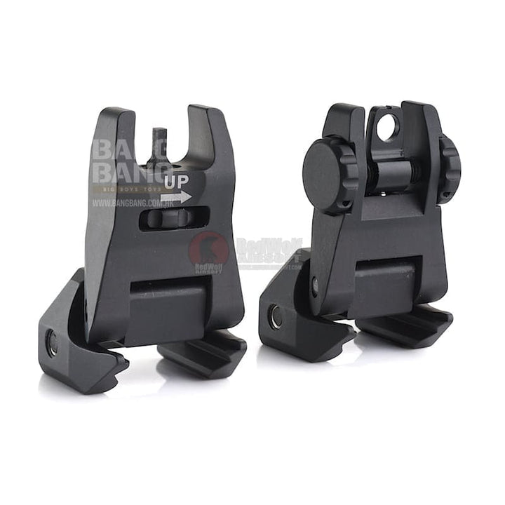 IMI Defense AFS Aluminum Flip Up Sight Set - BK - Bang Bang Airsoft