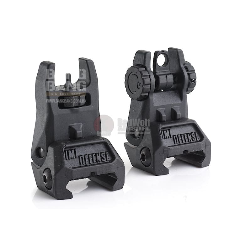 IMI Defense TFS / TRS Polymer Flip Up Sight Set - BK - Bang Bang Airsoft