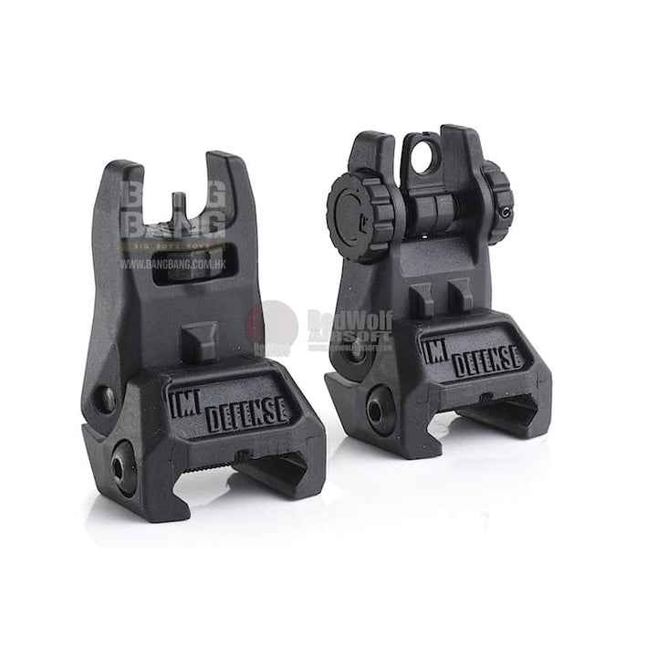 IMI Defense TFS / TRS Polymer Flip Up Sight Set - BK - Bang Bang Airsoft