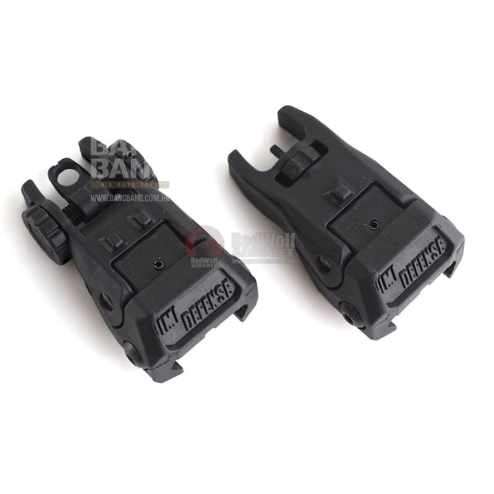 IMI Defense TFS / TRS Polymer Flip Up Sight Set - BK - Bang Bang Airsoft