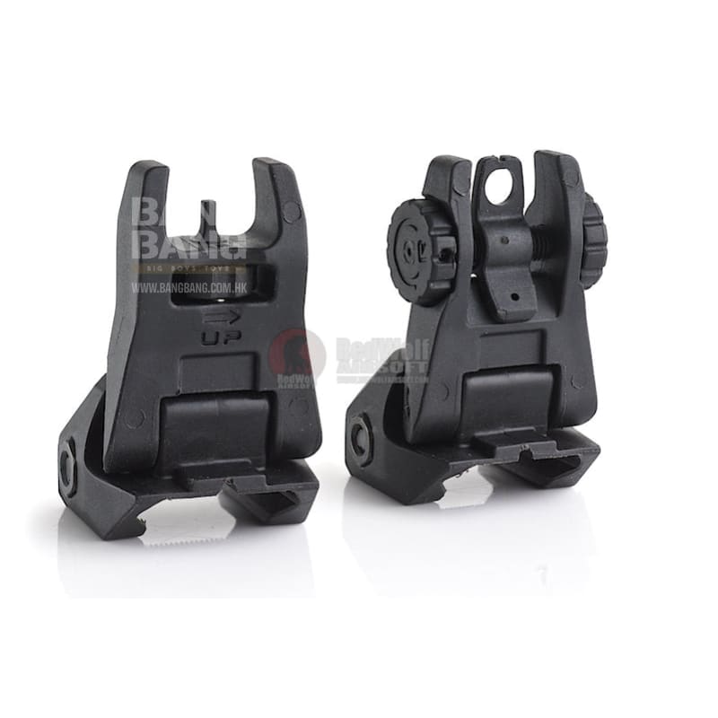 IMI Defense TFS / TRS Polymer Flip Up Sight Set - BK - Bang Bang Airsoft