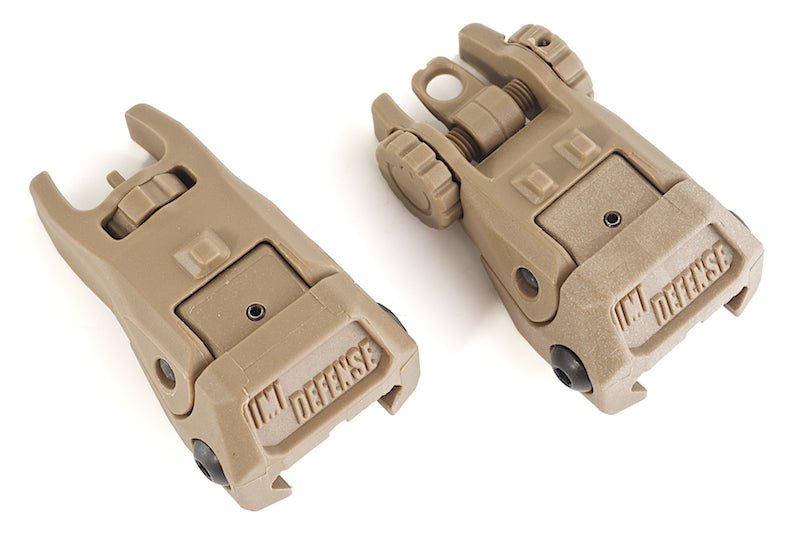IMI Defense TFS / TRS Polymer Flip Up Sight Set - TAN - Bang Bang Airsoft