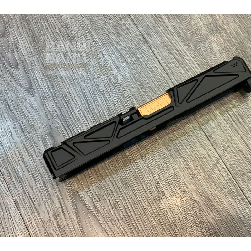 JDG WAR Afterburner RMR Slide Set for TM Model 19 ( Licensed by WAR ) ( Black Slide w/ Rose Gold Barrel ) - Bang Bang Airsoft