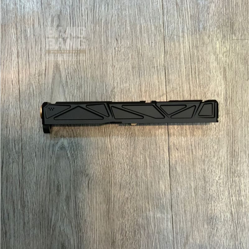JDG WAR Afterburner RMR Slide Set for TM Model 19 ( Licensed by WAR ) ( Black Slide w/ Rose Gold Barrel ) - Bang Bang Airsoft