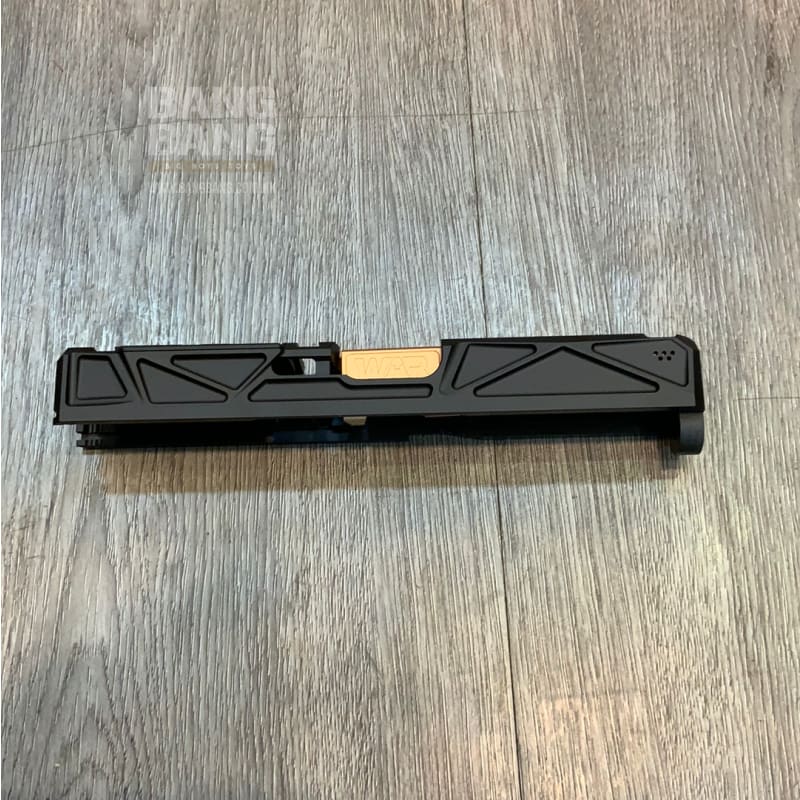 JDG WAR Afterburner RMR Slide Set for TM Model 19 ( Licensed by WAR ) ( Black Slide w/ Rose Gold Barrel ) - Bang Bang Airsoft