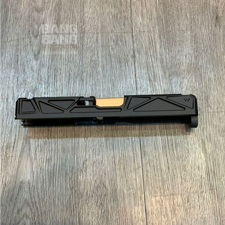 JDG WAR Afterburner RMR Slide Set for TM Model 19 ( Licensed by WAR ) ( Black Slide w/ Rose Gold Barrel ) - Bang Bang Airsoft