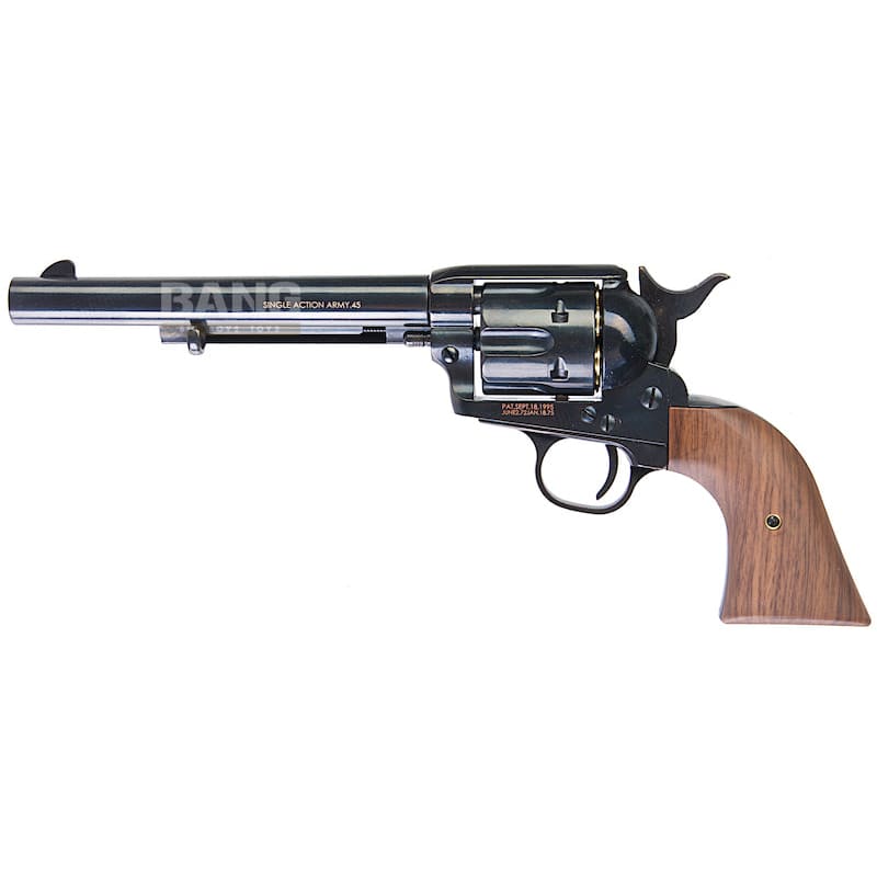 King Arms SAA .45 Peacemaker Revolver M - Electroplating Black - Bang Bang Airsoft