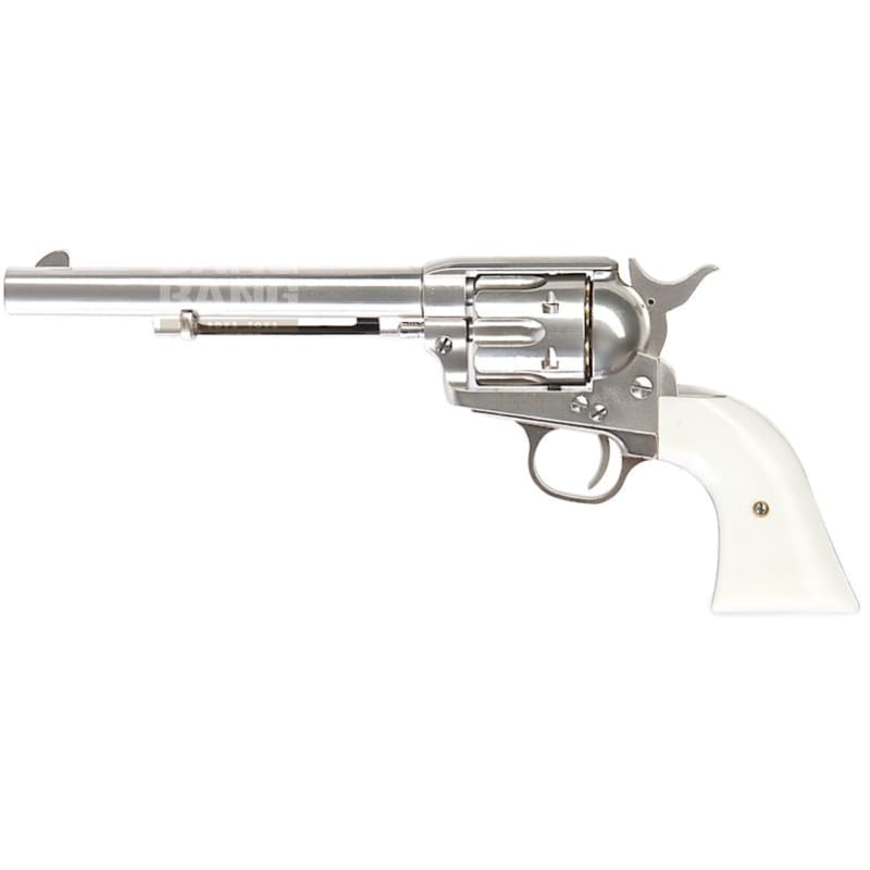 King Arms SAA .45 Peacemaker Revolver M - Silver - Bang Bang Airsoft