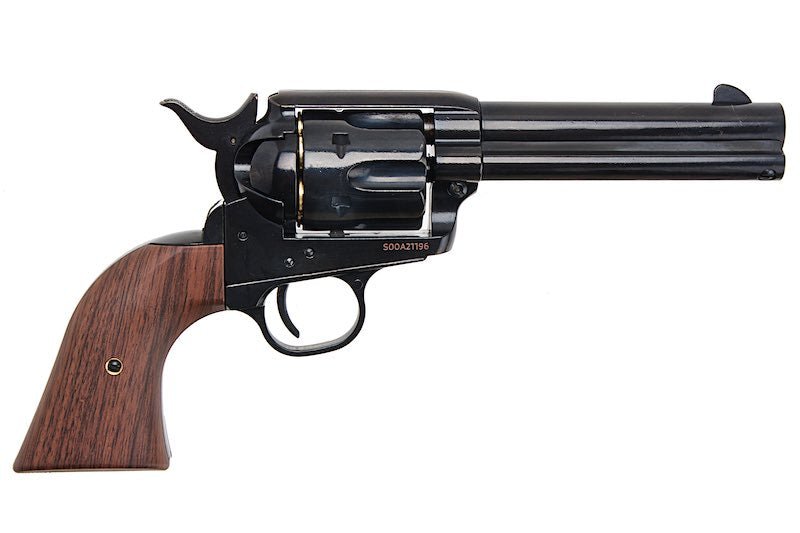 King Arms SAA .45 Peacemaker Revolver S - Electroplating Black (Version II, Gas Version) - Bang Bang Airsoft